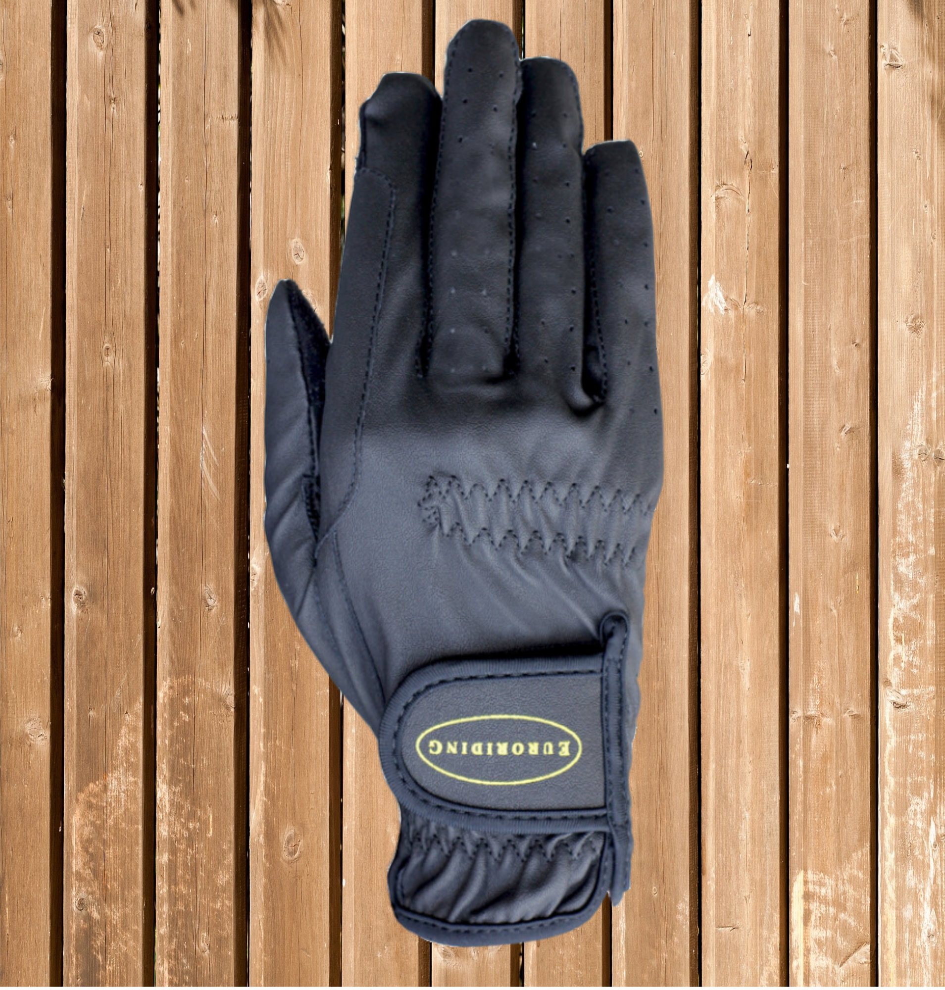 Euroriding Handschuh Basic Serino, Lederoptik, schwarz